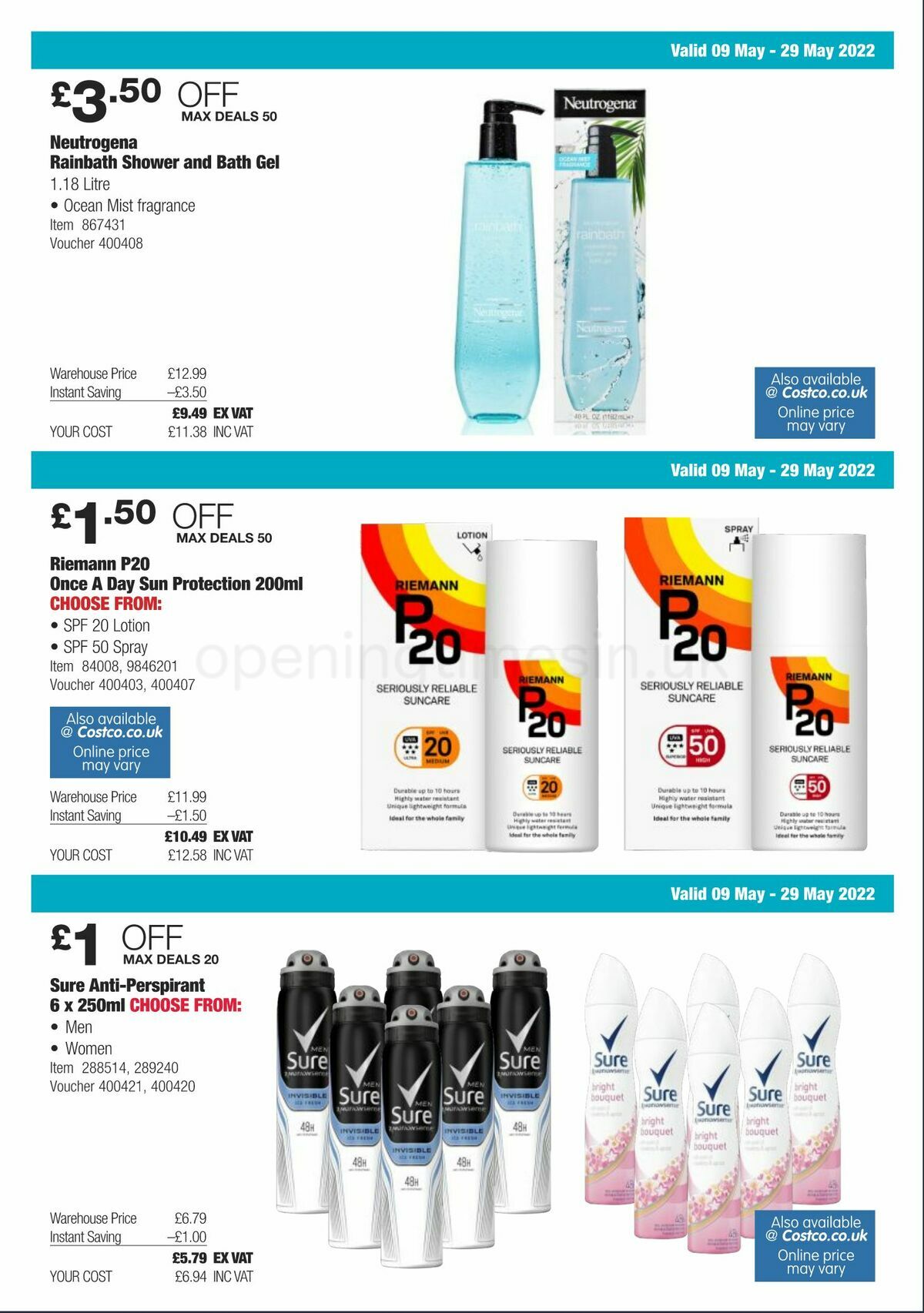 Costco Scotland & Wales Offers from 9 May