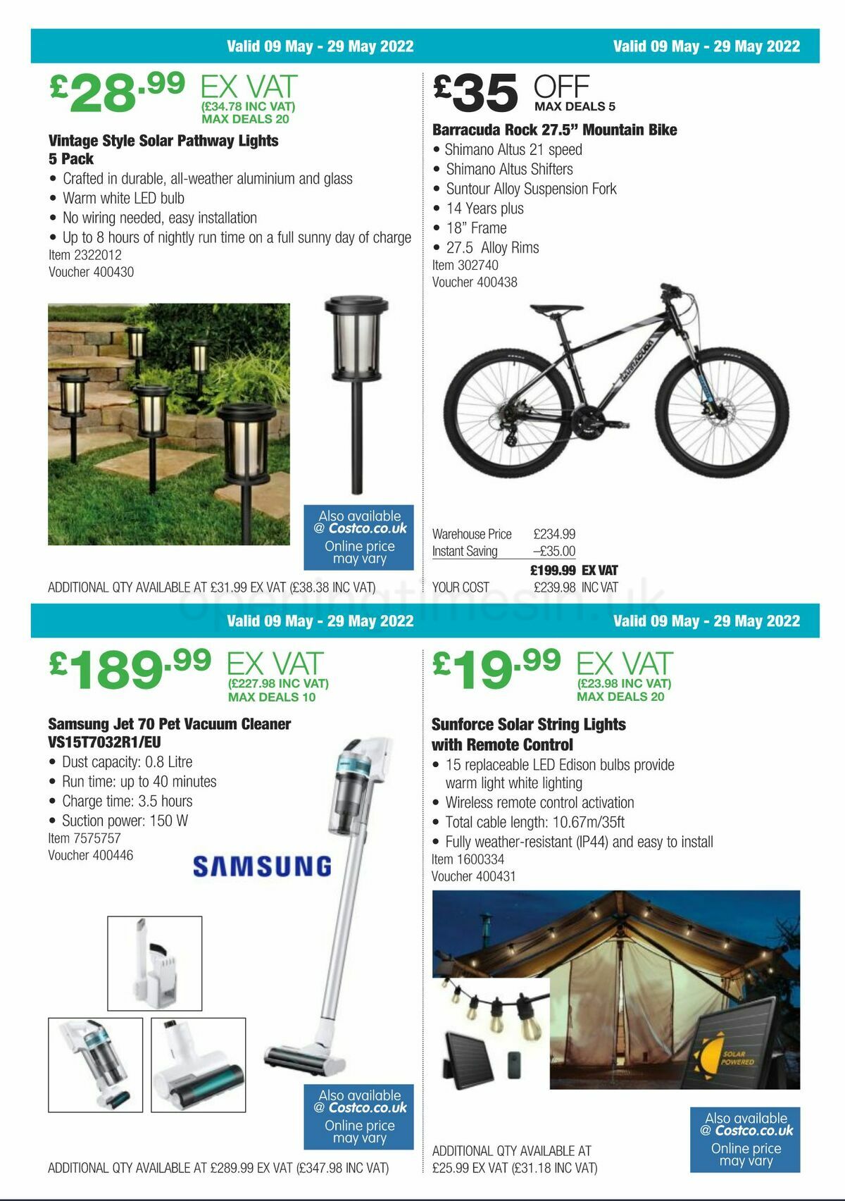 Costco Scotland & Wales Offers from 9 May