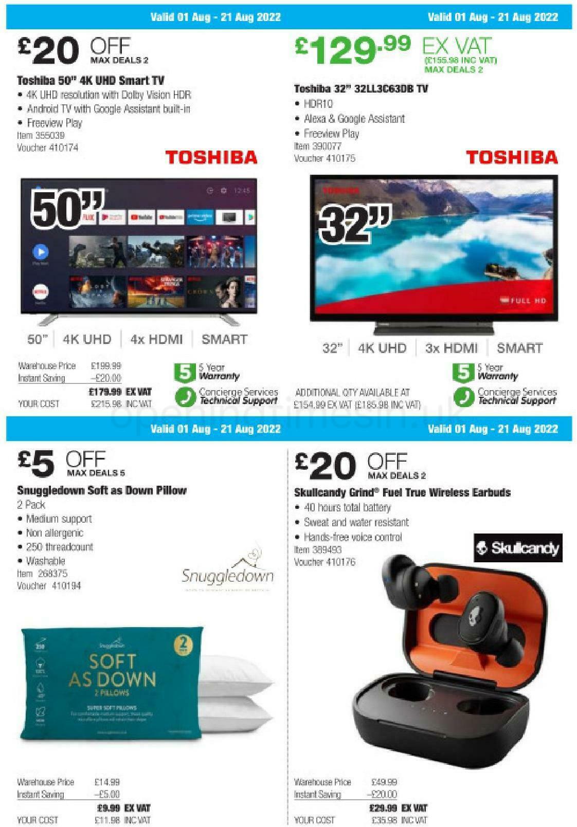 Costco Scotland & Wales Offers from 1 August