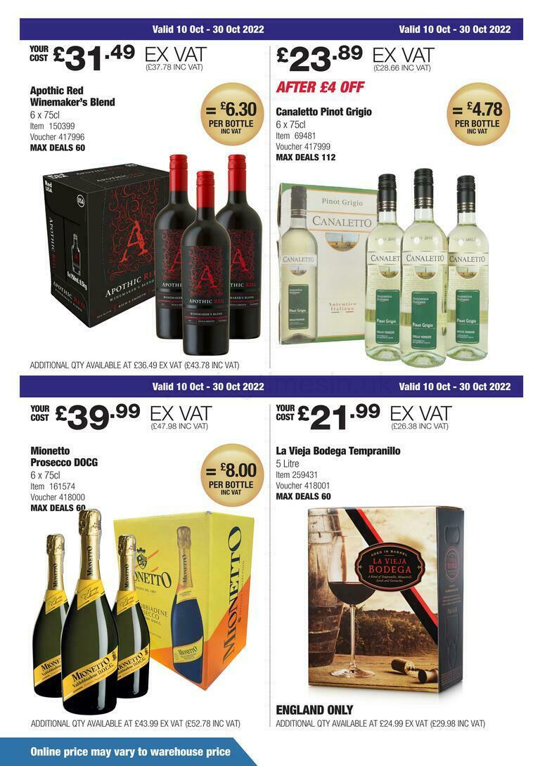 Costco Offers from 10 October