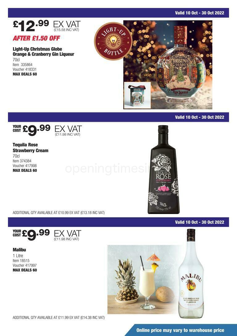 Costco Offers from 10 October