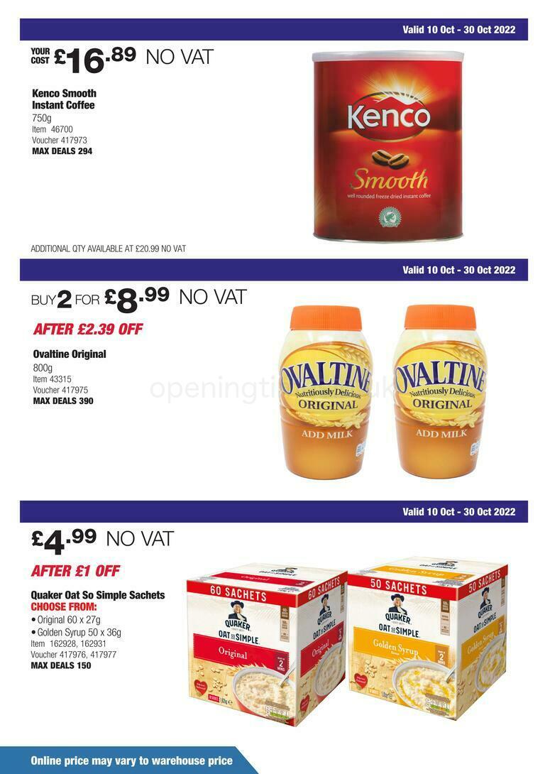 Costco Offers from 10 October