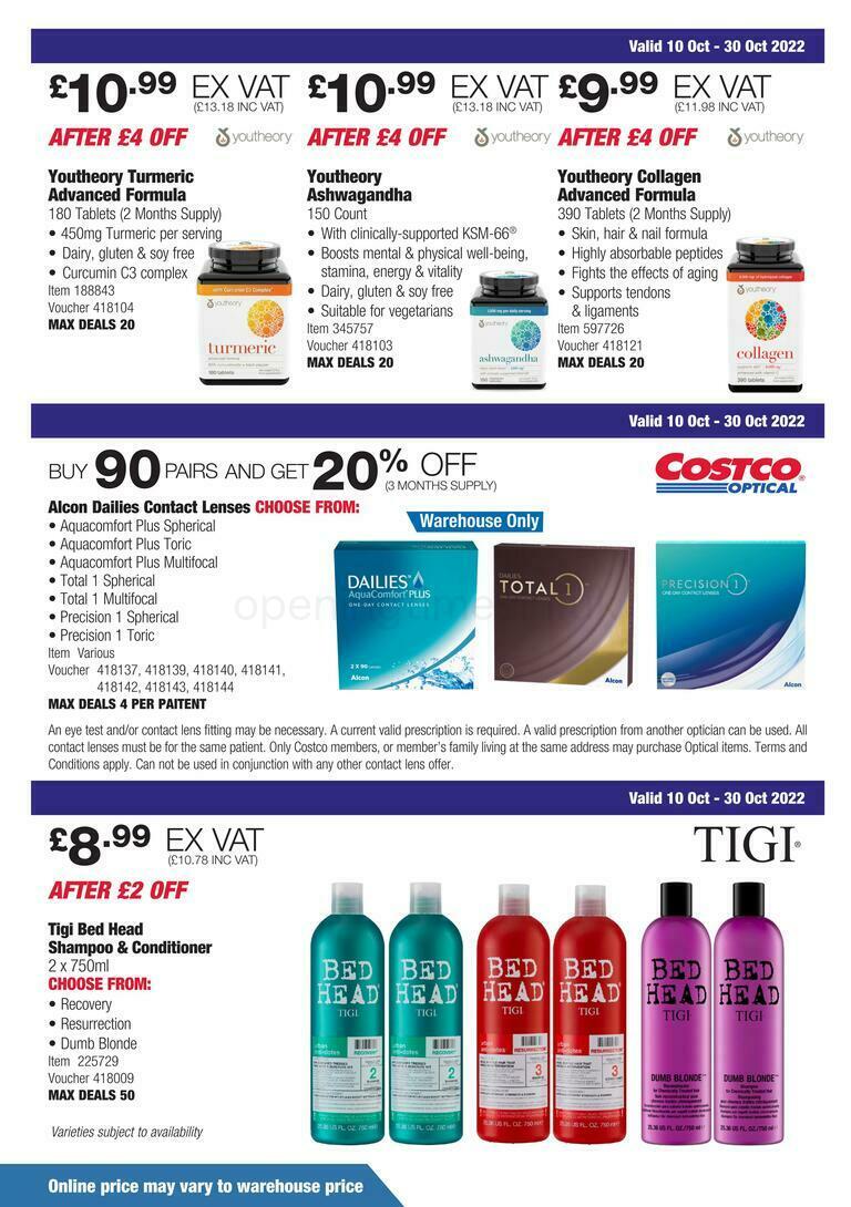 Costco Offers from 10 October