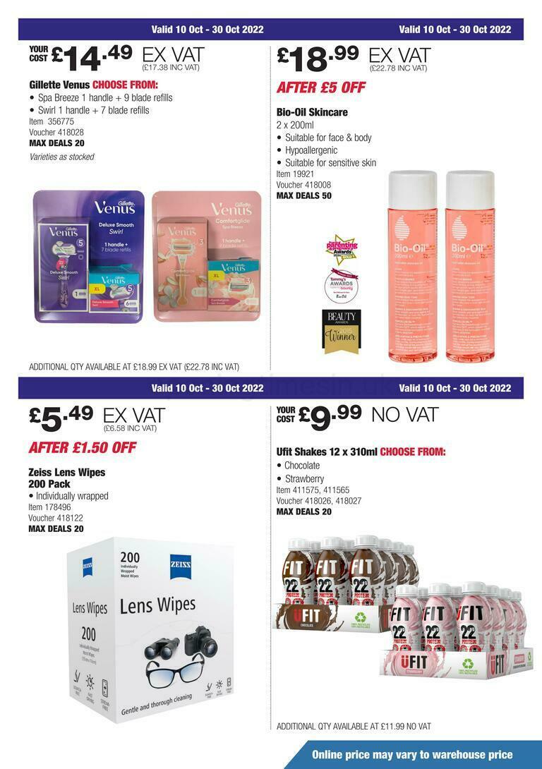Costco Offers from 10 October