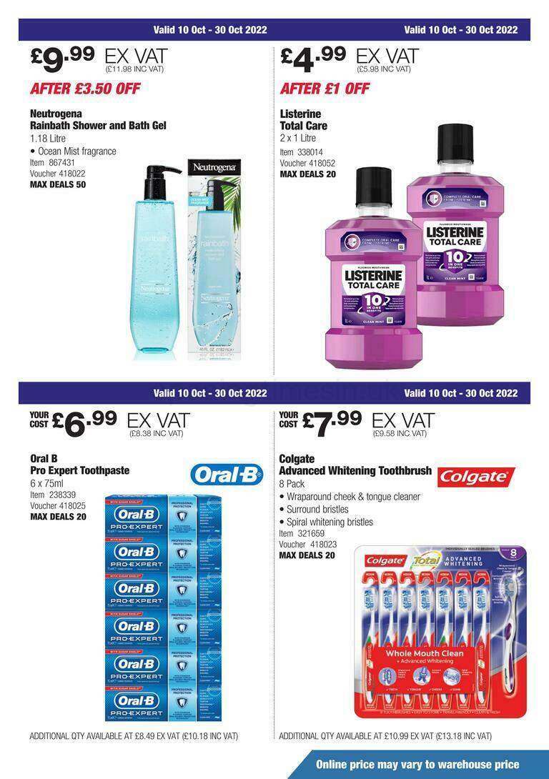 Costco Offers from 10 October