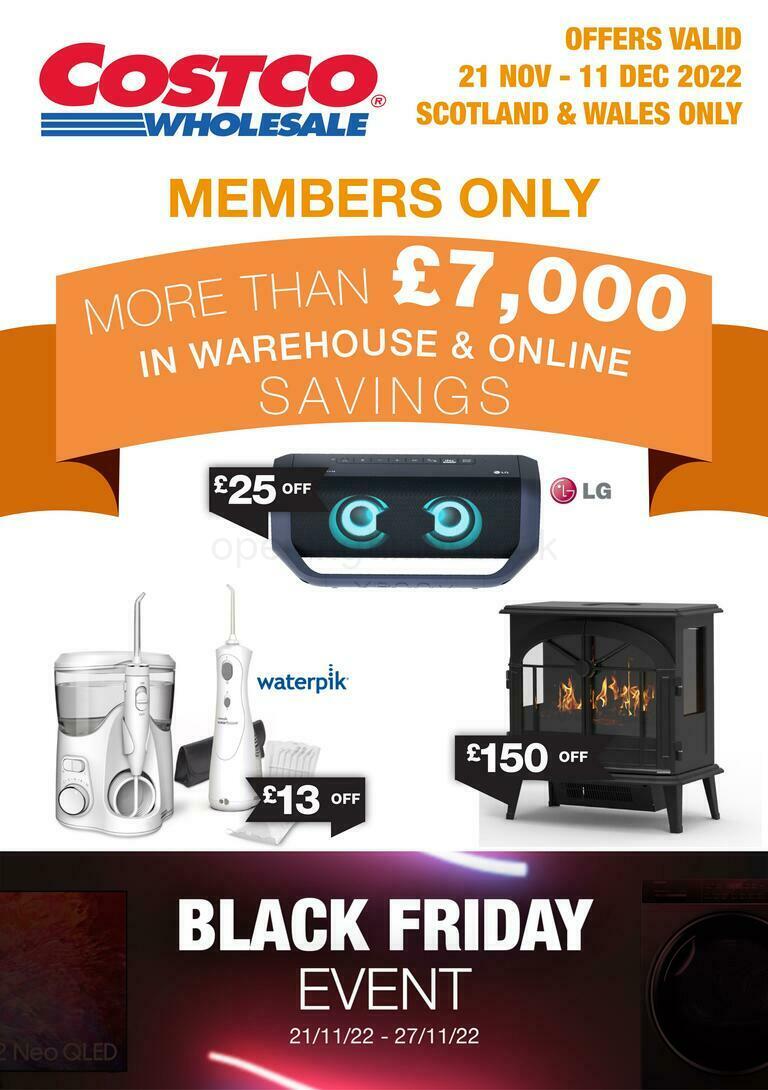 Costco Scotland & Wales Offers from 21 November