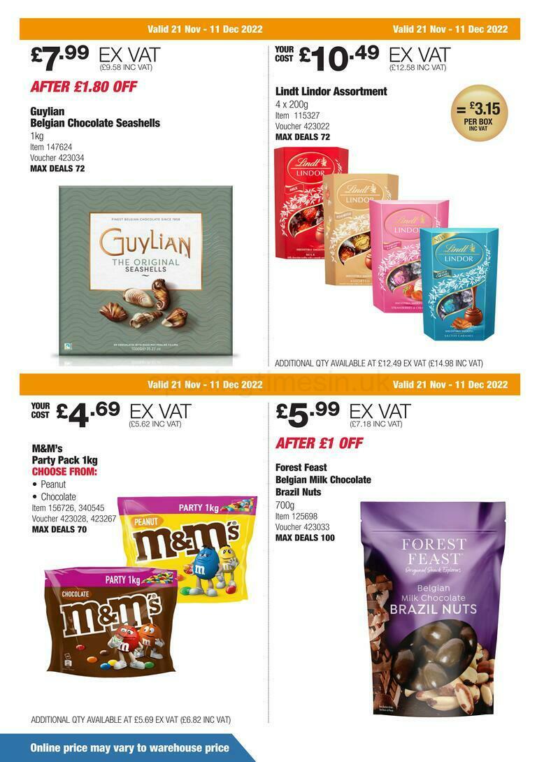 Costco Scotland & Wales Offers from 21 November