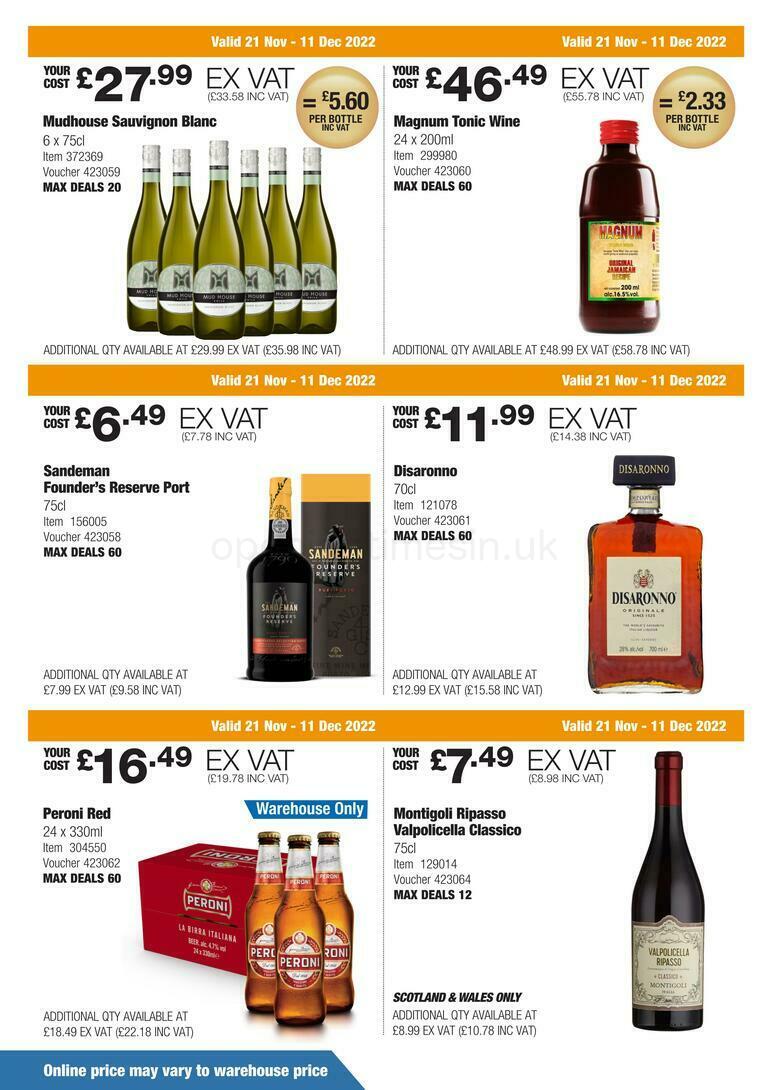 Costco Scotland & Wales Offers from 21 November