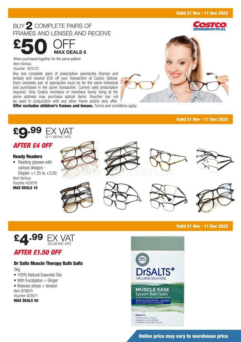 Costco Scotland & Wales Offers from 21 November