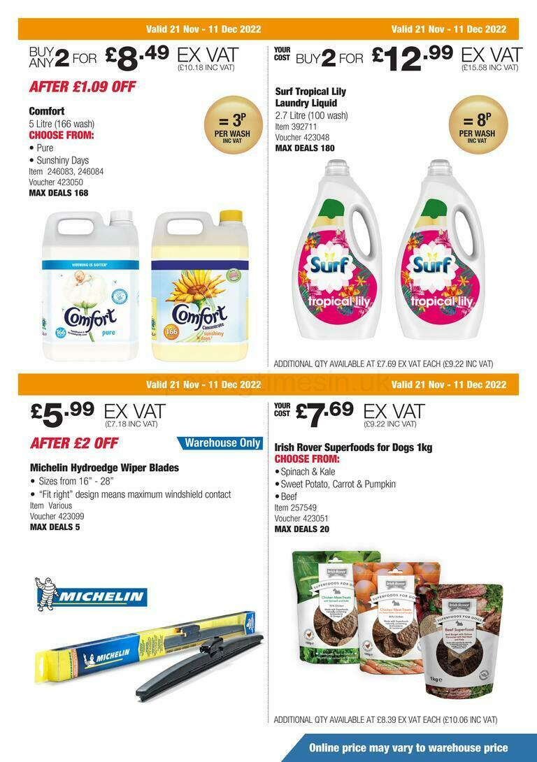 Costco Scotland & Wales Offers from 21 November