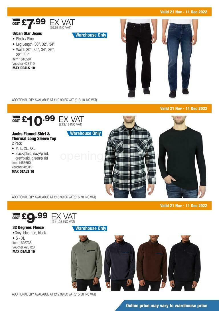 Costco Scotland & Wales Offers from 21 November