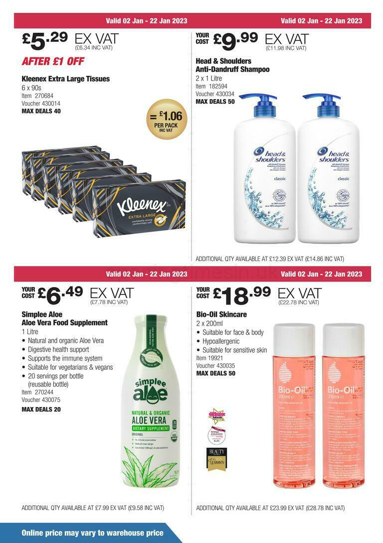 Costco Offers from 2 January