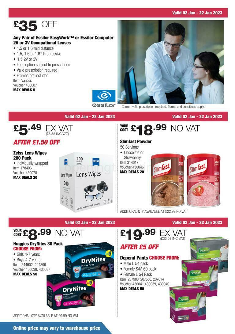 Costco Offers from 2 January