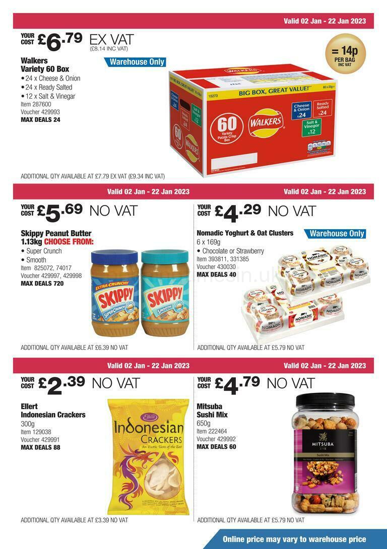 Costco Offers from 2 January