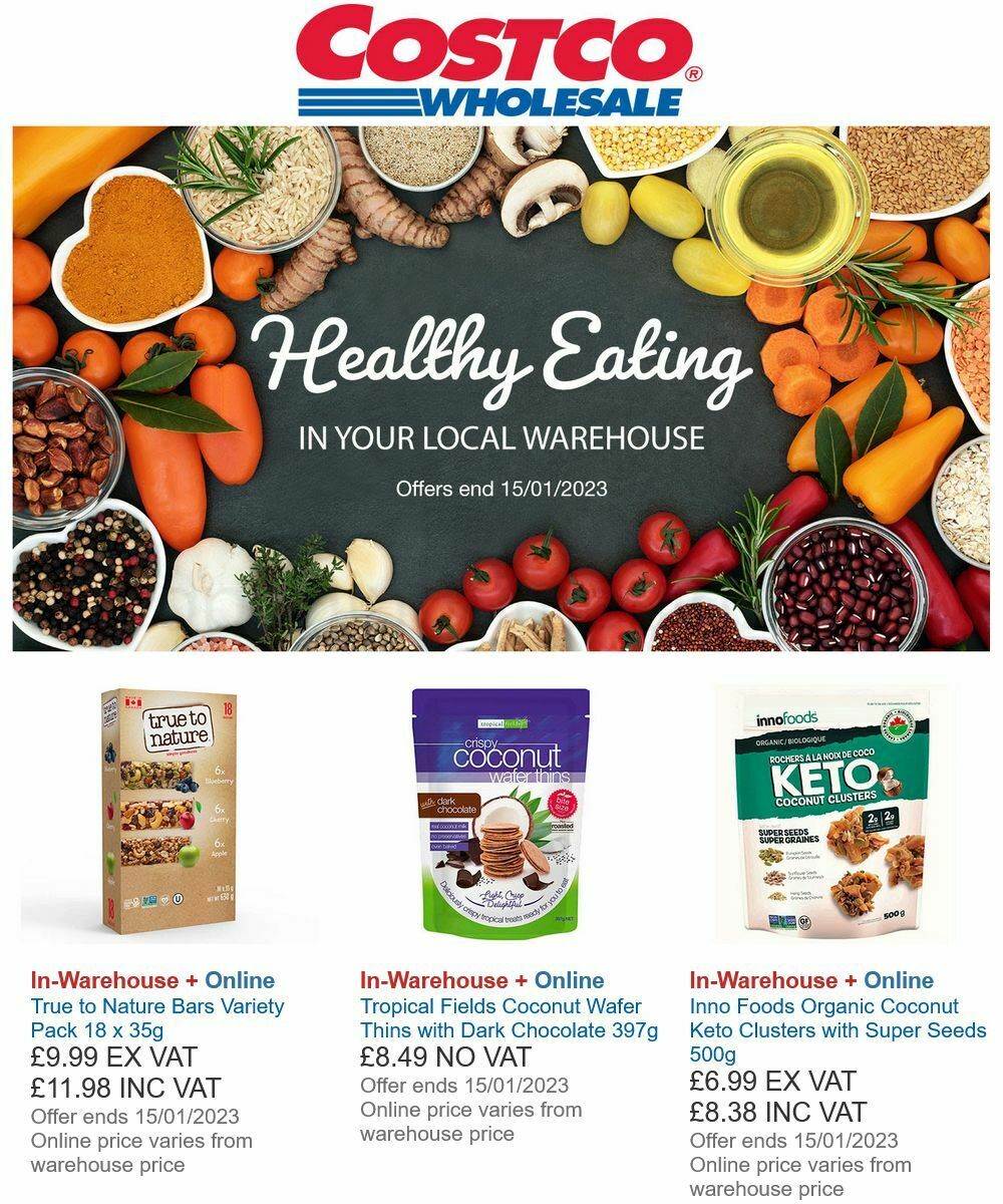 Costco Healthy Eating Offers from 8 January