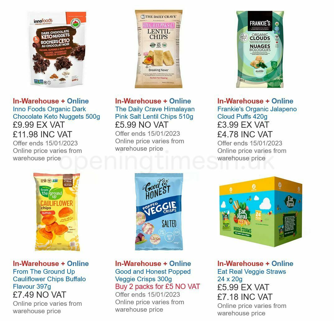 Costco Healthy Eating Offers from 8 January