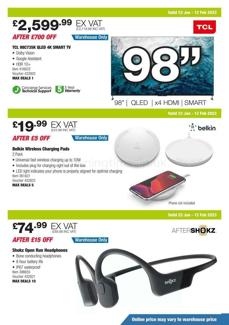 Costco Scotland & Wales Offers from 23 January