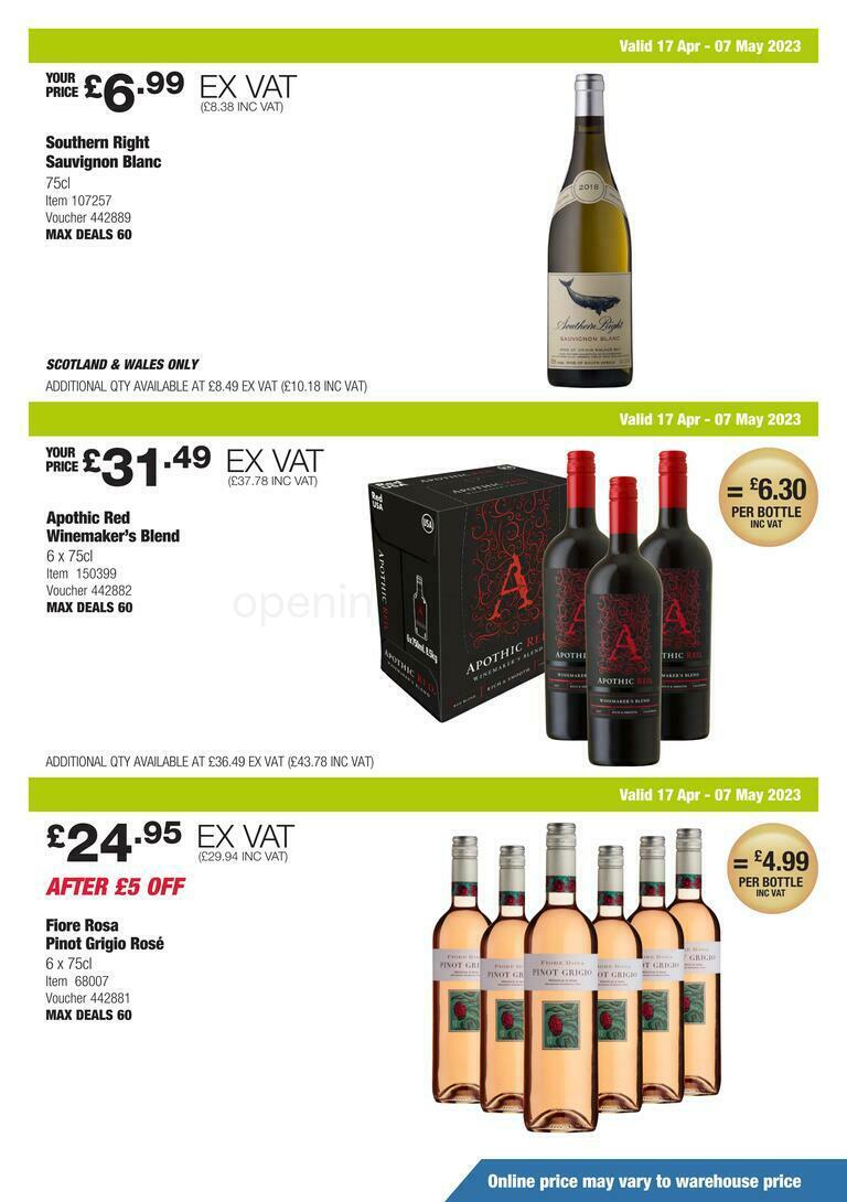 Costco Scotland & Wales Offers from 17 April