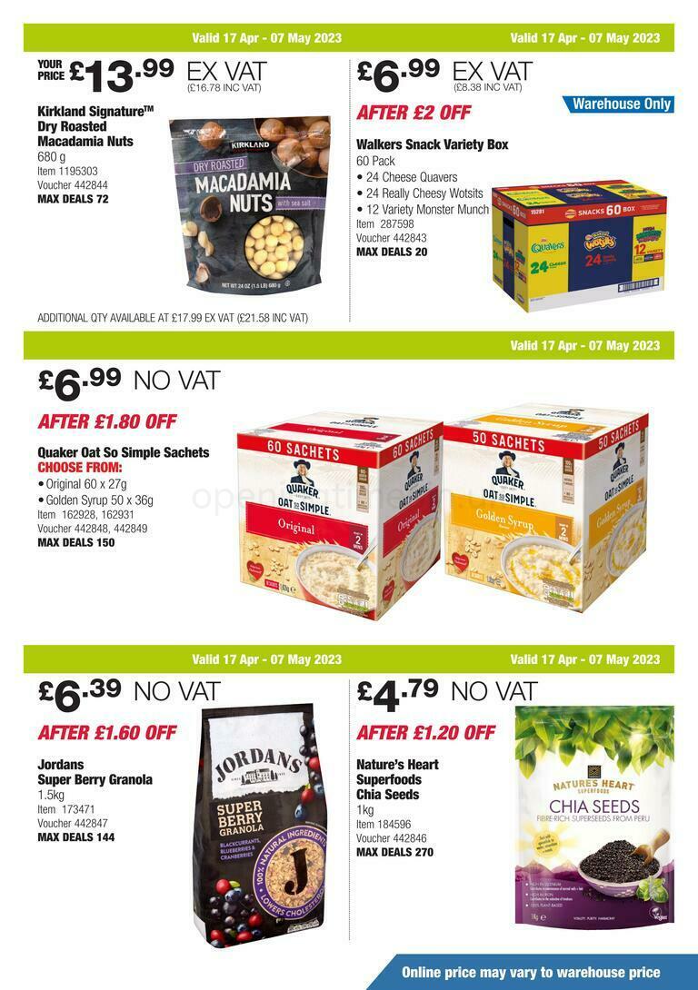 Costco Scotland & Wales Offers from 17 April
