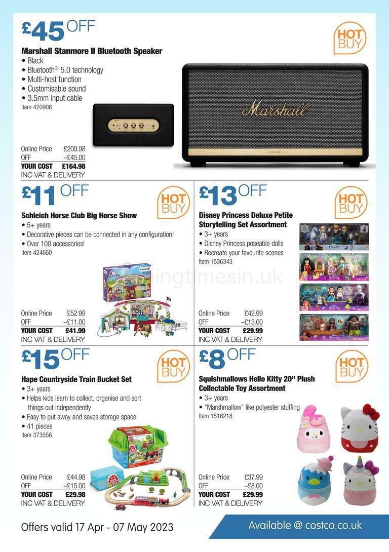 Costco Hot Buy Offers from 17 April