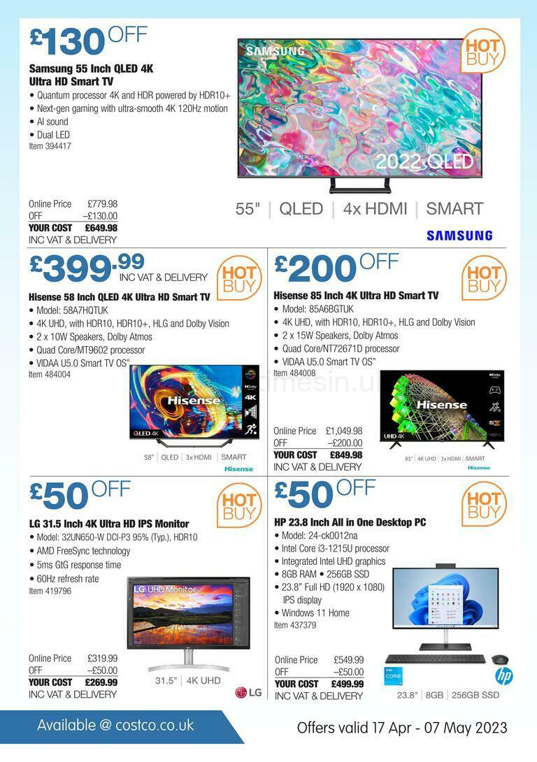 Costco Hot Buy Offers from 17 April