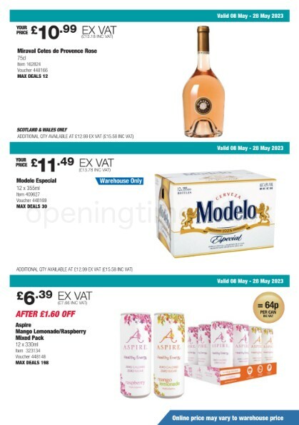 Costco Scotland & Wales Offers from 8 May