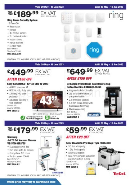 Costco Scotland & Wales Offers from 29 May