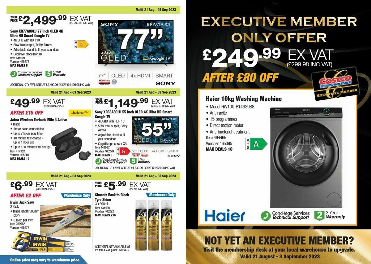 Costco Offers from 21 August