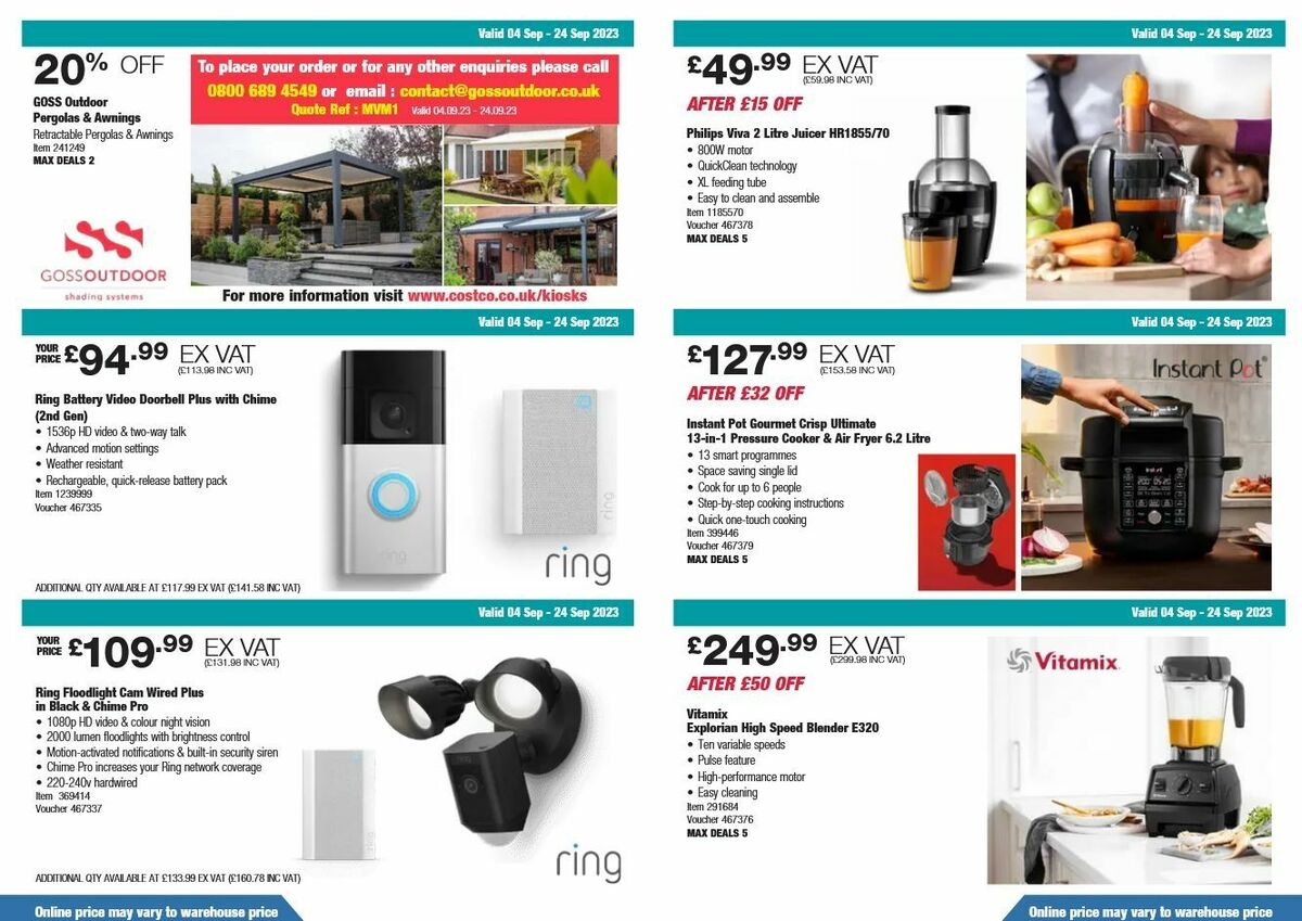 Costco Offers from 4 September