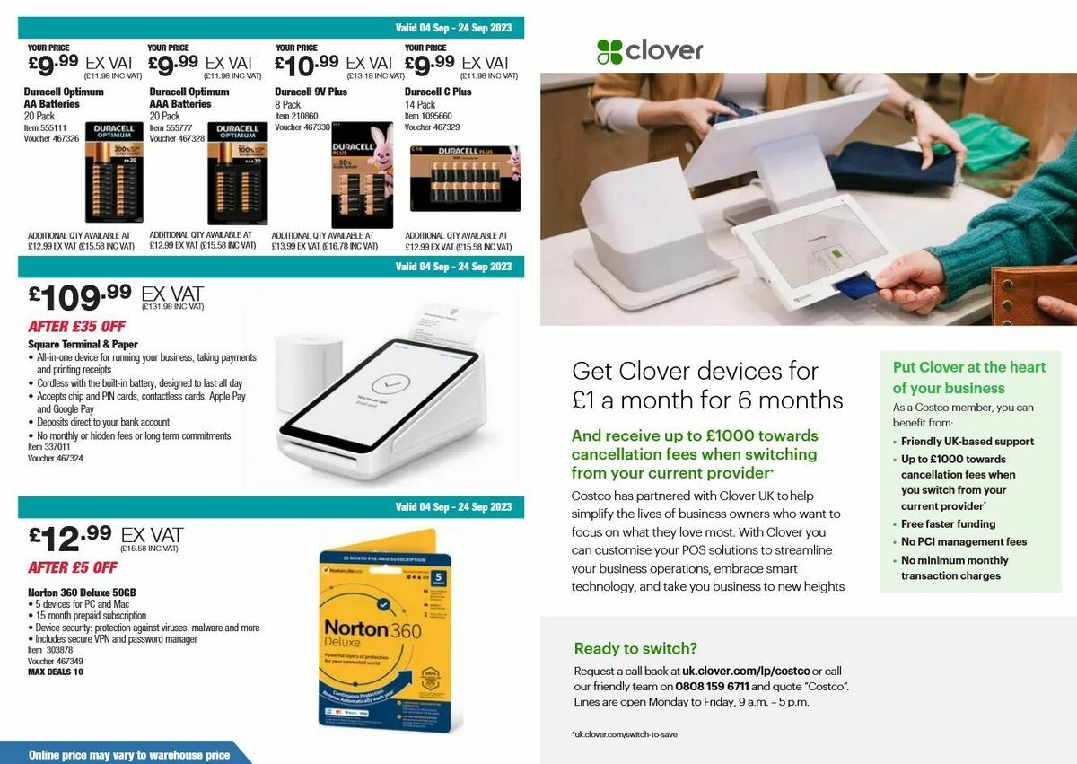 Costco Offers from 4 September