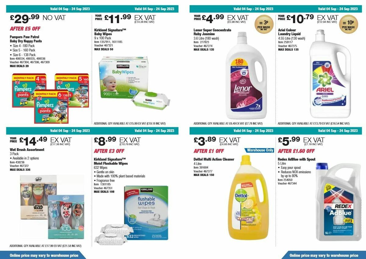 Costco Offers from 4 September