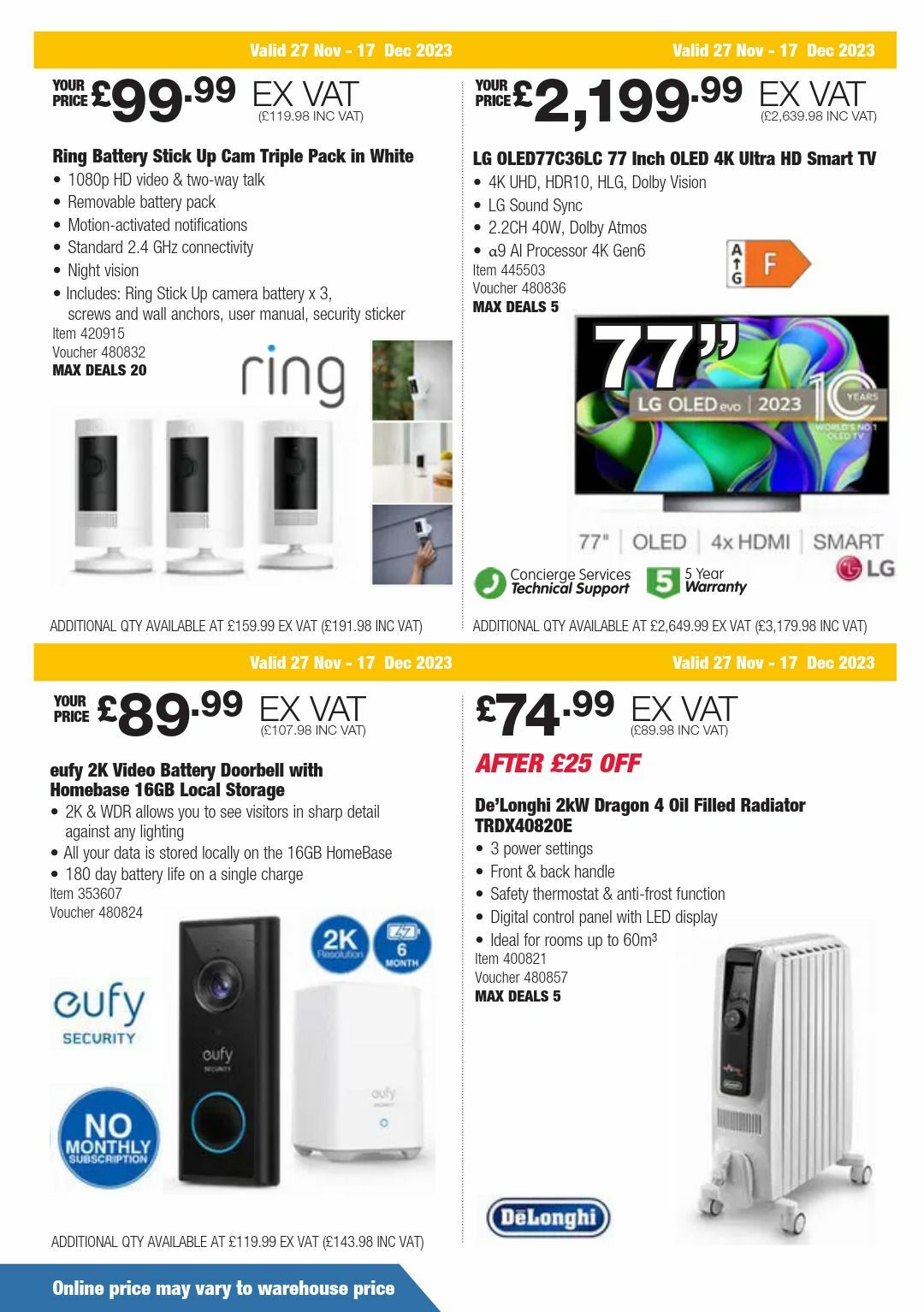 Costco Offers from 27 November