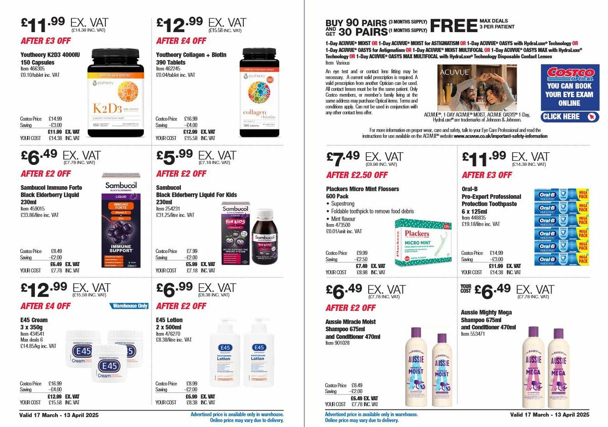 Costco Offers from 17 March