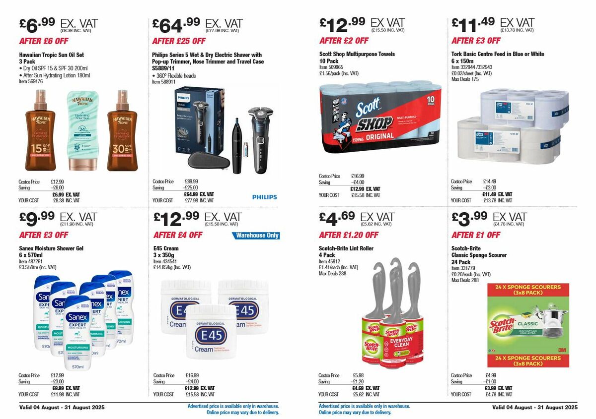 Costco Offers from 4 August