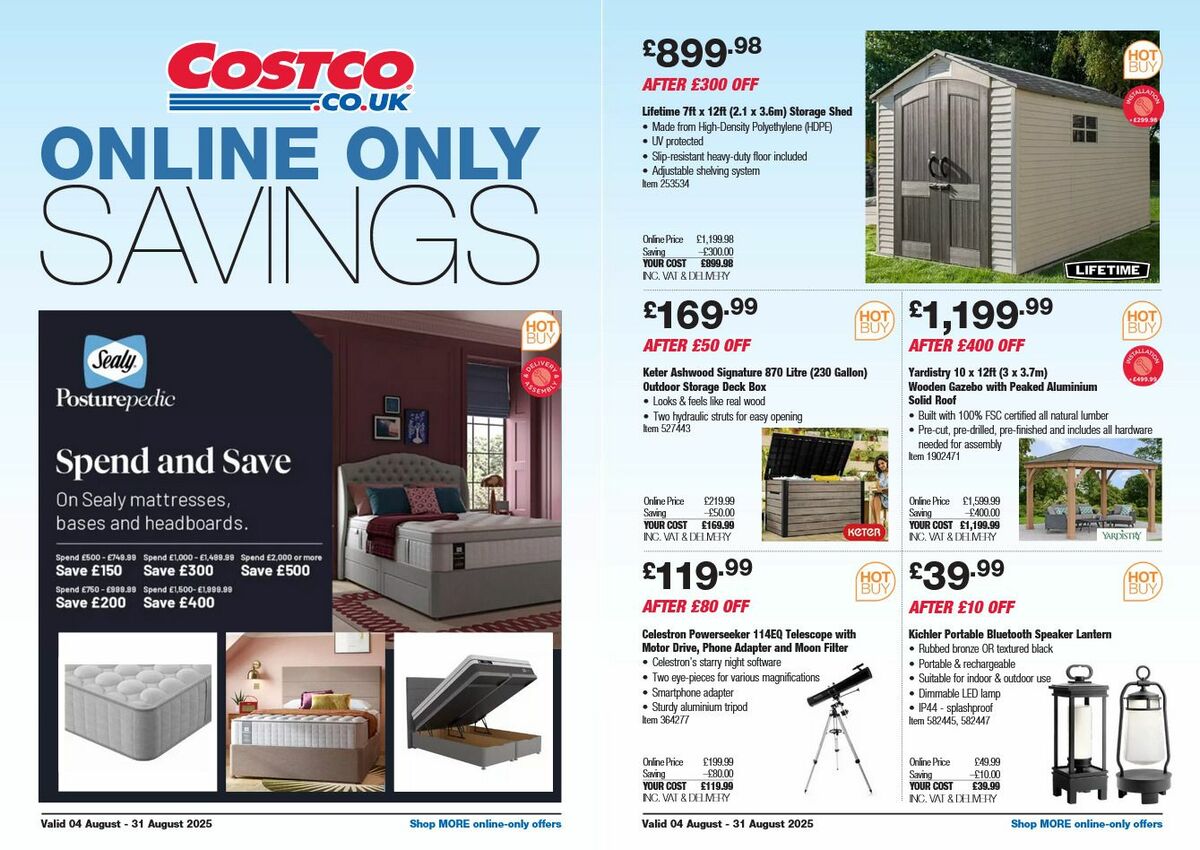 Costco Offers from 4 August
