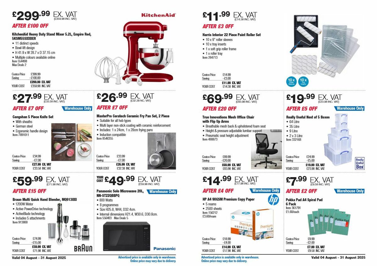 Costco Offers from 4 August