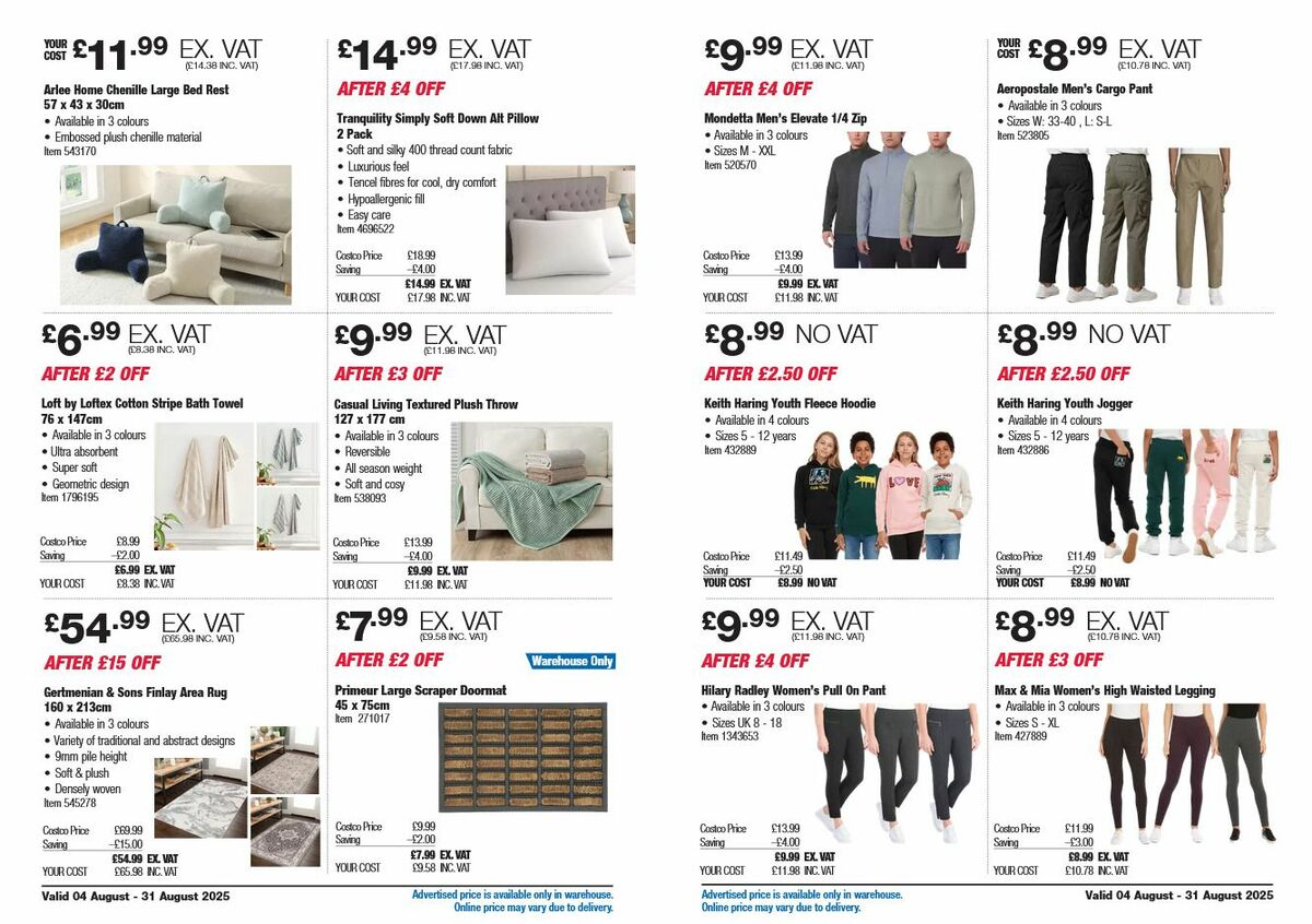 Costco Offers from 4 August