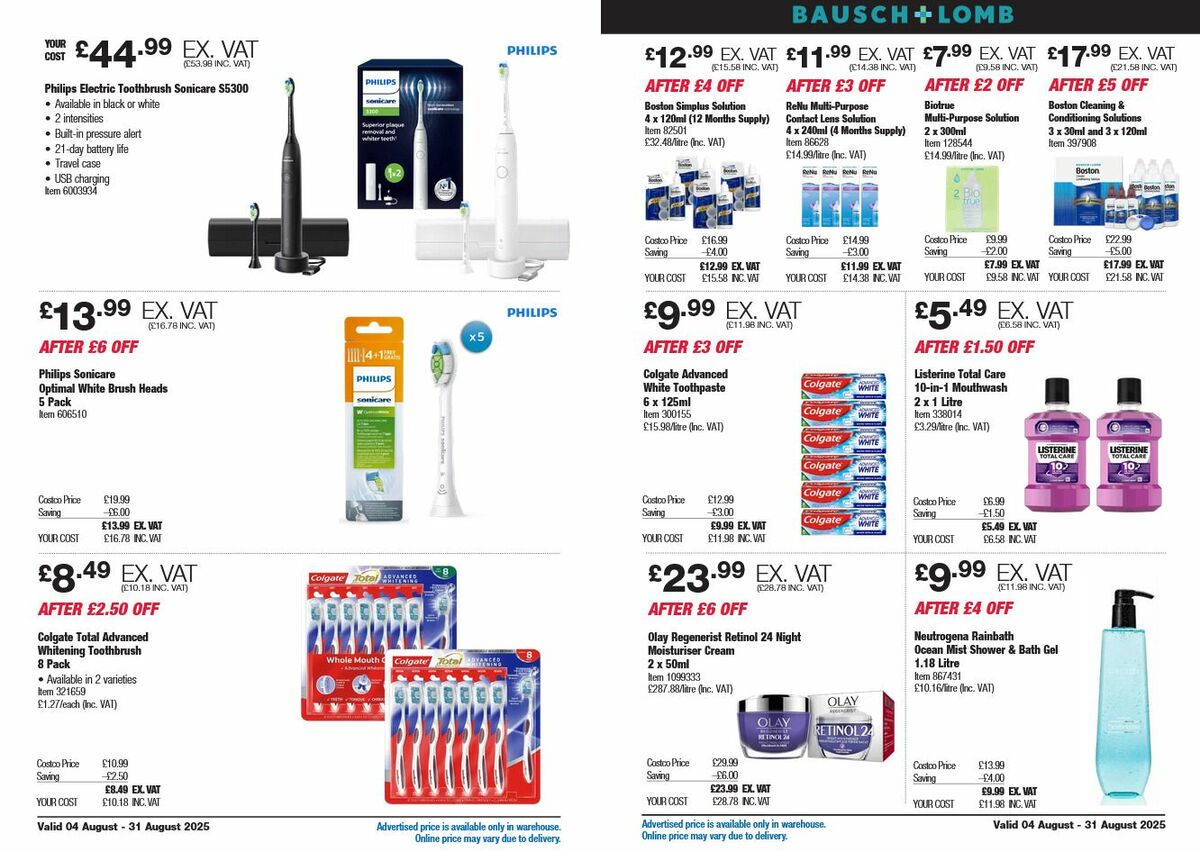 Costco Offers from 4 August