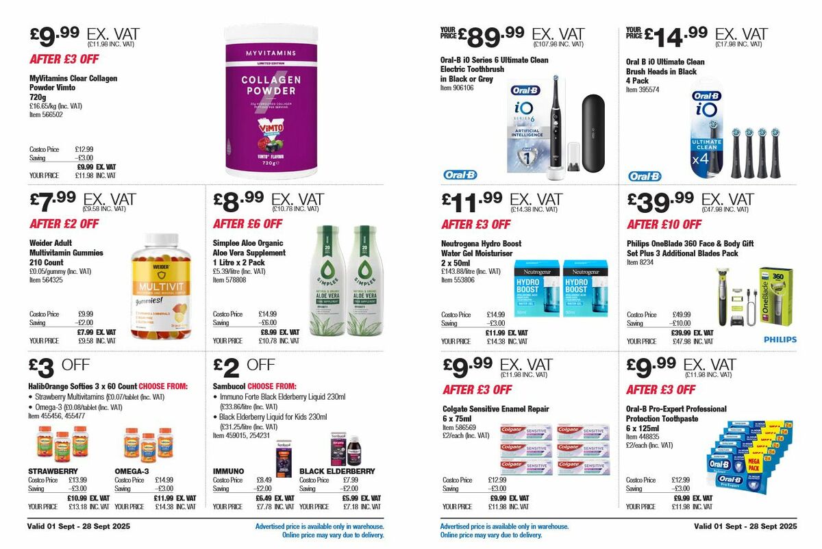 Costco Offers from 1 September