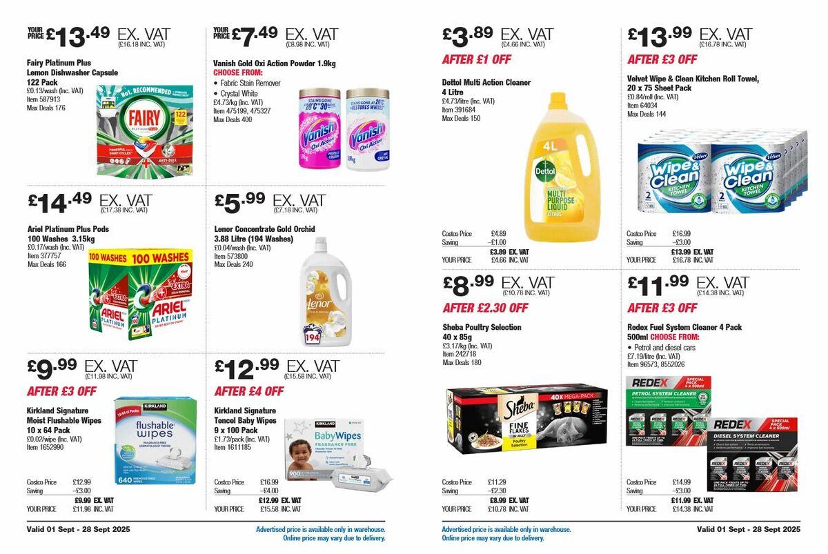 Costco Offers from 1 September