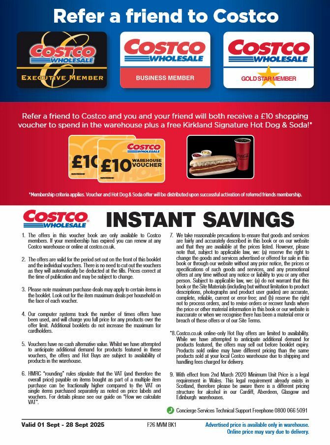 Costco Offers from 1 September