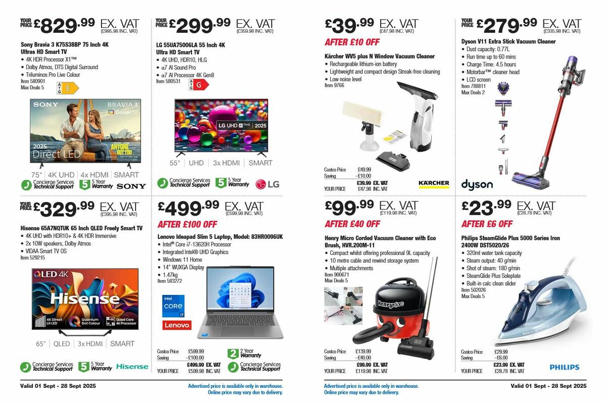 Costco Offers from 1 September