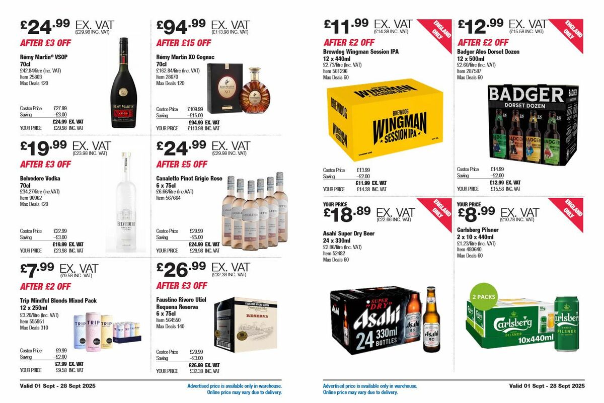 Costco Offers from 1 September