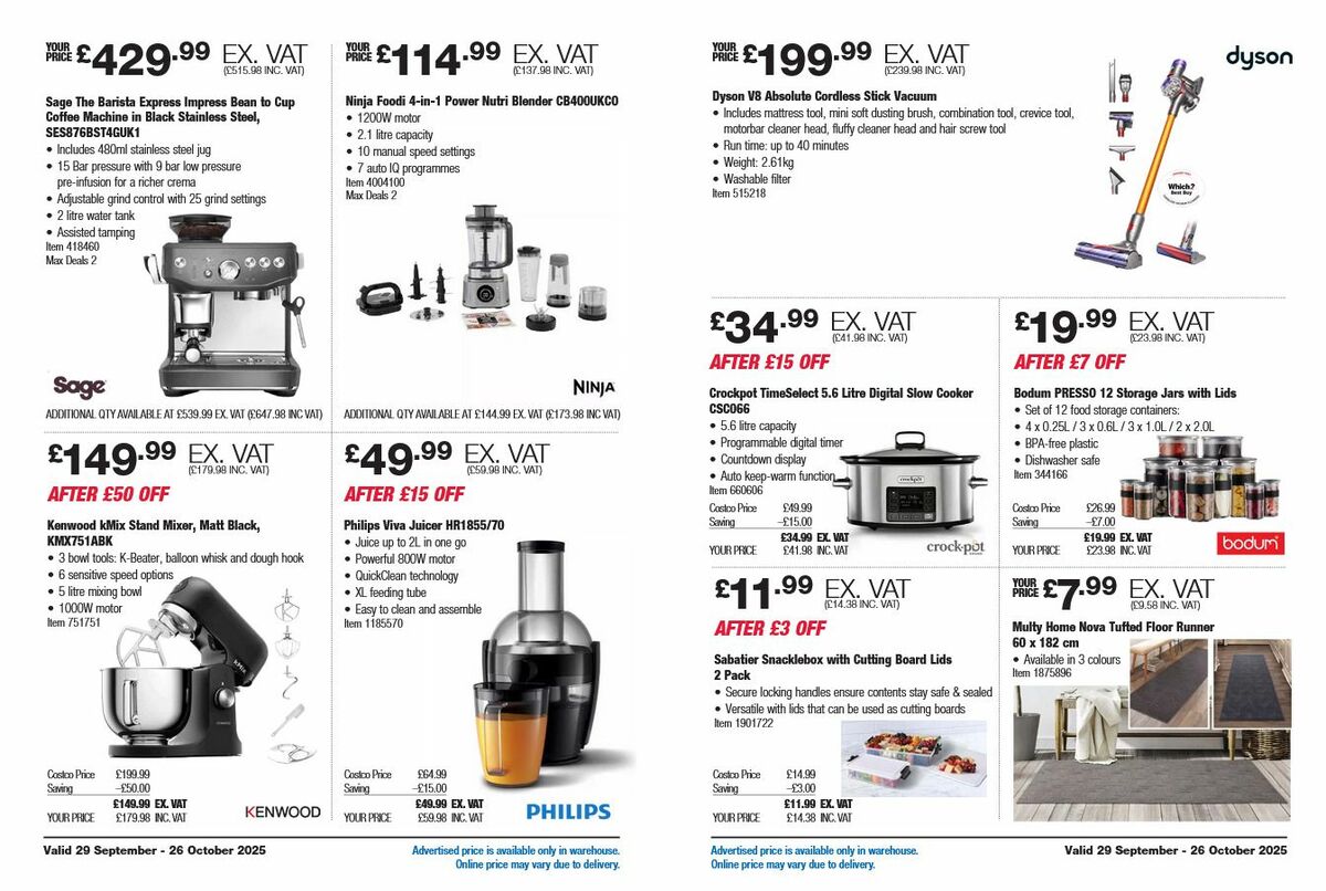 Costco Offers from 29 September
