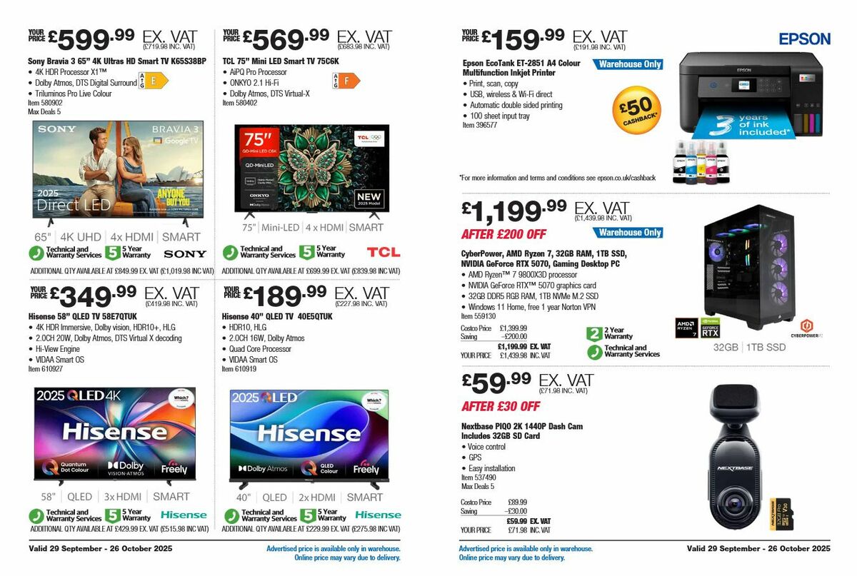 Costco Offers from 29 September