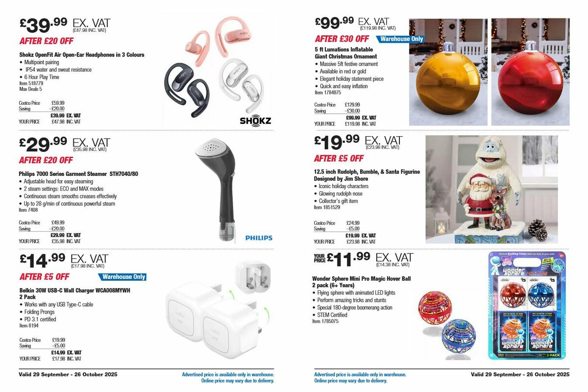Costco Offers from 29 September