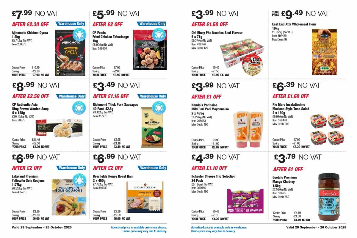 Costco Offers from 29 September