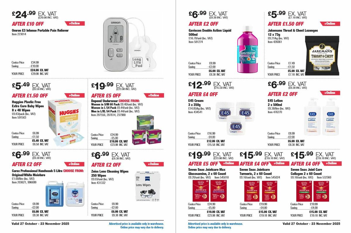 Costco Offers from 27 October