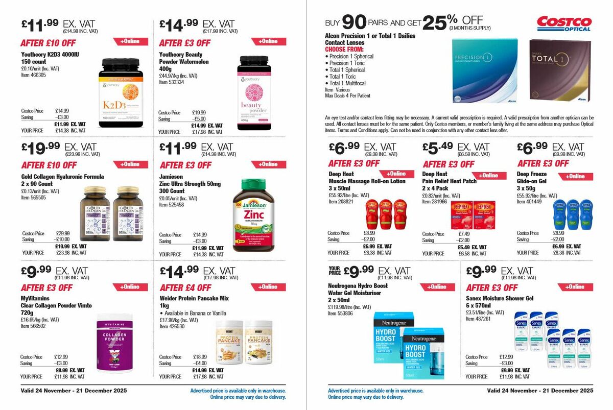 Costco Offers from 24 November