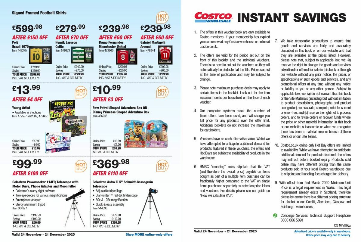 Costco Offers from 24 November